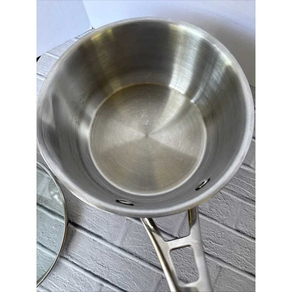 Masterclass Premium Cookware Stainless Steel Sauce Pan 1.5 L‎ W\ Lid Induction